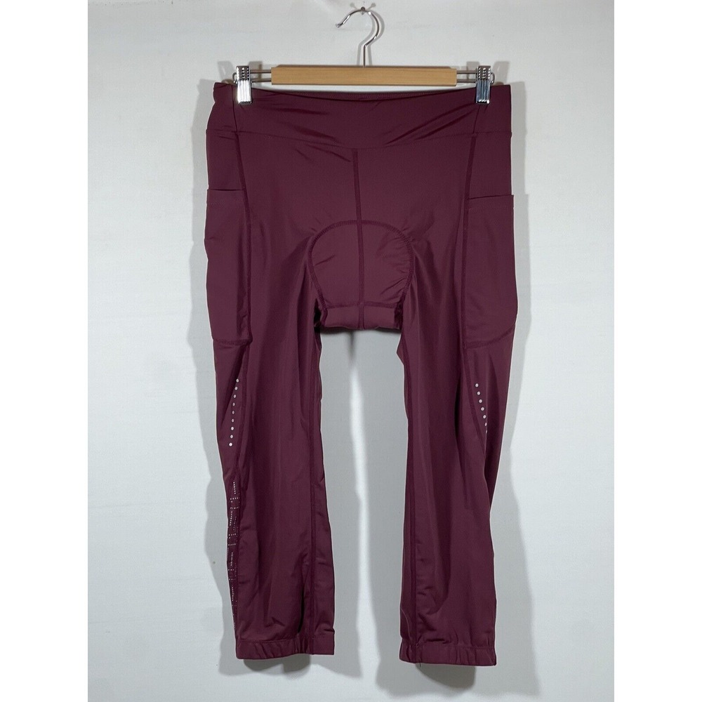 Baleaf Womens XL Cycling Leggings Padded Bike Capri Athletic Performance